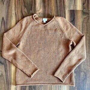 J. Crew Size Small Tan Brown Pullover Cotton Sweater